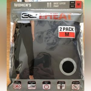 Womens 32 Degrees Heat Stretch Quick-Dry Base Layer Pant 2 Pack Anti-odor Medium
